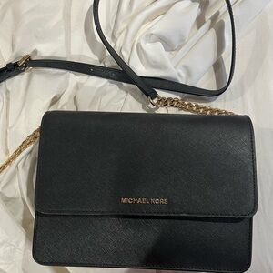 Michael Kors Black and Gold Crossbody Bag